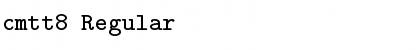 cmtt8 Regular Font Title Preview
