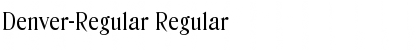 Denver-Regular Regular Font Title Preview