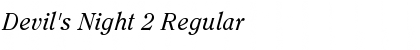 Devil's Night 2 Regular Font Title Preview