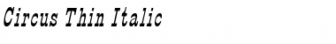 Circus Thin Italic Font Title Preview