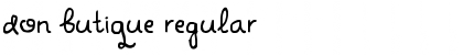 Don Butique Regular Font Title Preview