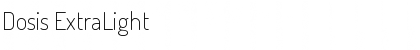 Dosis ExtraLight Font Title Preview