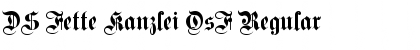 DS Fette Kanzlei OsF Regular Font Title Preview