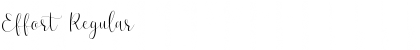 Effort Regular Font Title Preview