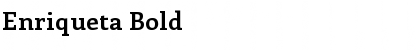 Enriqueta Bold Font Title Preview