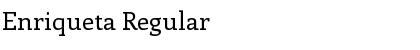 Enriqueta Regular Font Title Preview