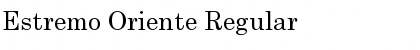 Estremo Oriente Regular Font Title Preview