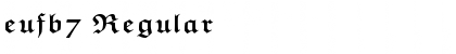 eufb7 Regular Font Title Preview
