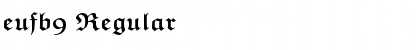eufb9 Regular Font Title Preview