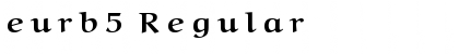 eurb5 Regular Font Title Preview