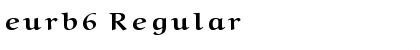 eurb6 Regular Font Title Preview
