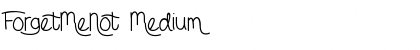 ForgetMeNot Medium Font Title Preview