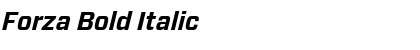 Forza Bold Italic Font Title Preview