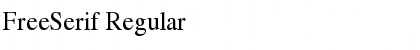 FreeSerif Regular Font Title Preview