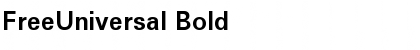 FreeUniversal Bold Font Title Preview