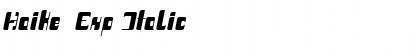 Haike  Exp Italic Font Title Preview