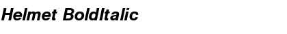 Helmet BoldItalic Font Title Preview