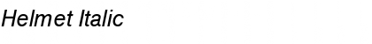 Helmet Italic Font Title Preview
