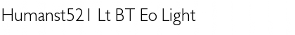 Humanst521 Lt BT Eo Light Font Title Preview