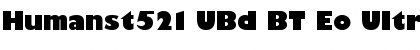 Humanst521 UBd BT Eo Ultra Bold Font Title Preview