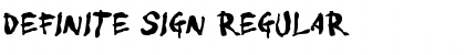 Definite Sign Regular Font Title Preview