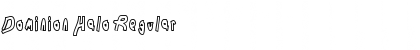 Dominion Halo Regular Font Title Preview