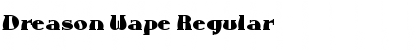 Dreason Wape Regular Font Title Preview