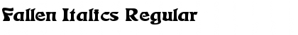 Fallen Italics Regular Font Title Preview