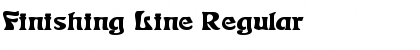 Finishing Line Regular Font Title Preview