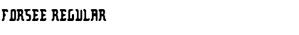 Forsee Regular Font Title Preview