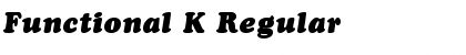 Functional K Regular Font Title Preview