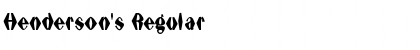 Henderson's Regular Font Title Preview