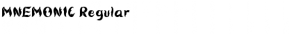 MNEMONIC Regular Font Title Preview
