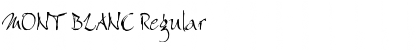 MONT BLANC Regular Font Title Preview