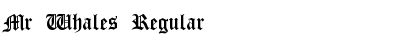 Mr Whales Regular Font Title Preview