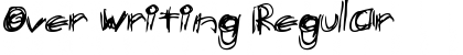 Over Writing Regular Font Title Preview