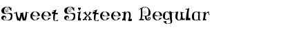 Sweet Sixteen Regular Font Title Preview
