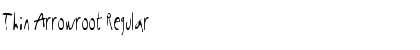 Thin Arrowroot Regular Font Title Preview