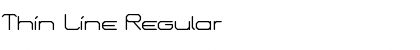 Thin Line Regular Font Title Preview