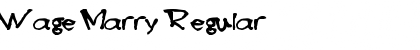 Wage Marry Regular Font Title Preview