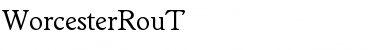 WorcesterRouT Regular Font Title Preview