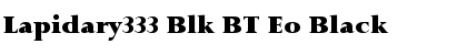 Lapidary333 Blk BT Eo Black Font Title Preview