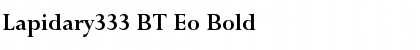 Lapidary333 BT Eo Bold Font Title Preview