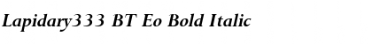 Lapidary333 BT Eo Bold Italic Font Title Preview