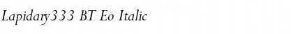 Lapidary333 BT Eo Italic Font Title Preview