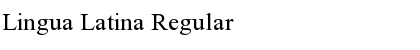 Lingua Latina Regular Font Title Preview