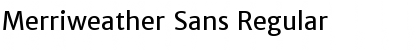 Merriweather Sans Regular Font Title Preview