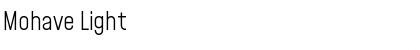Mohave Light Font Title Preview