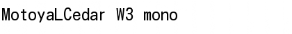 MotoyaLCedar W3 mono Font Title Preview