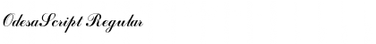 OdesaScript Regular Font Title Preview